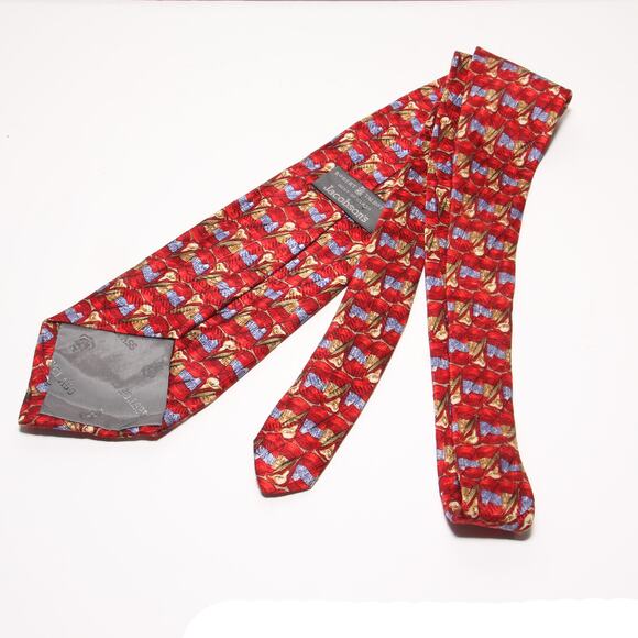 Vintage Robert Talbott Abstract Print Hand Sewn Silk Tie 4" x 57" - Picture 5 of 7